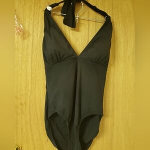 Black Halter One-Piece Swimsuit
